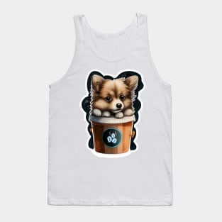 corgi doggy coffee Tank Top